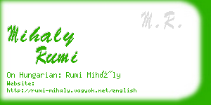 mihaly rumi business card